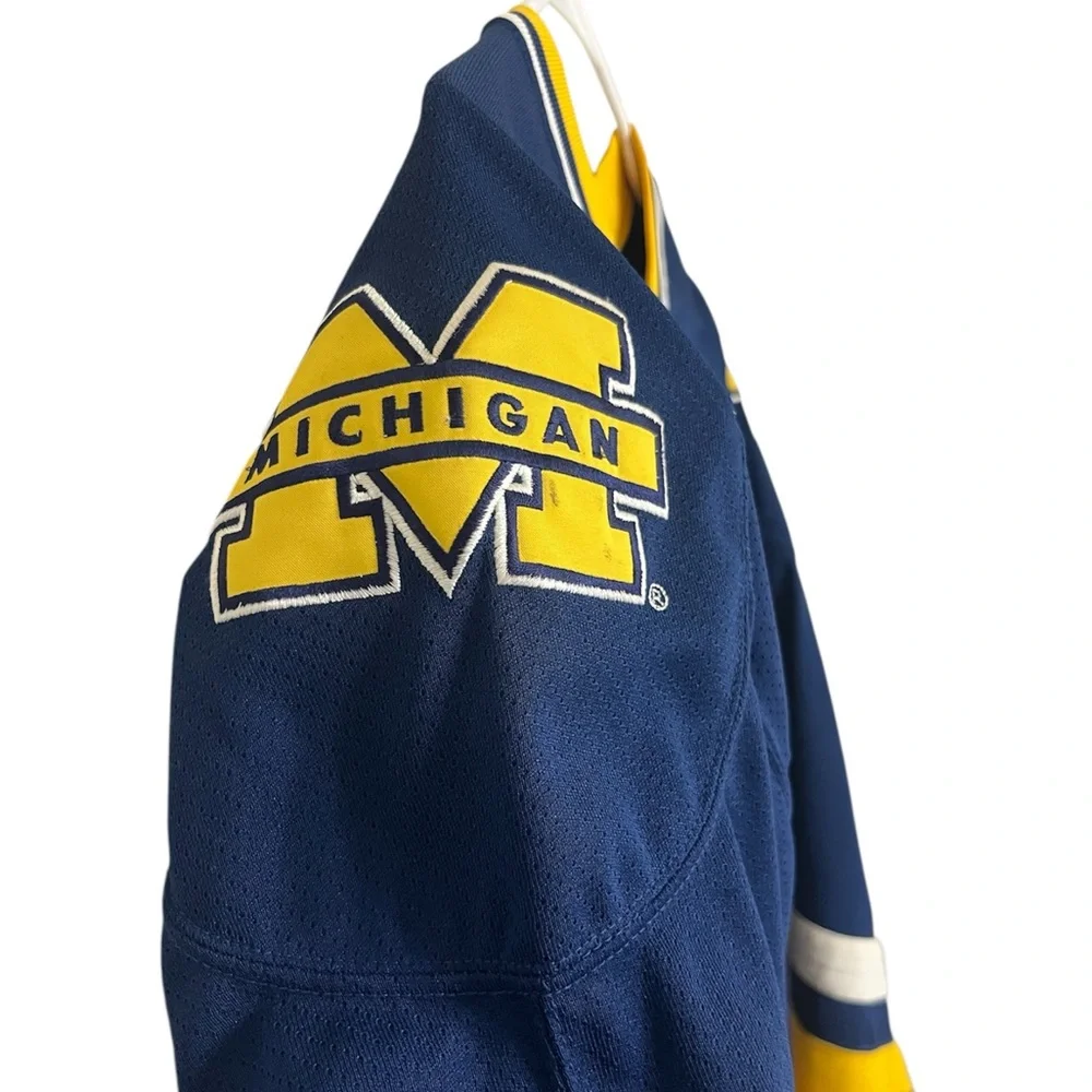 Vtg 90s University of Michigan College Starter Hockey Jersey Shirt Sweater L - Picture 5 of 7
